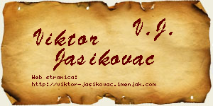 Viktor Jasikovac vizit kartica